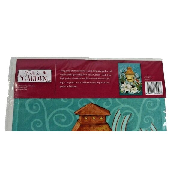 Erins Garden Winter Lantern Decorative Garden Flag 12.5 x 18 inch New - Picture 4 of 4